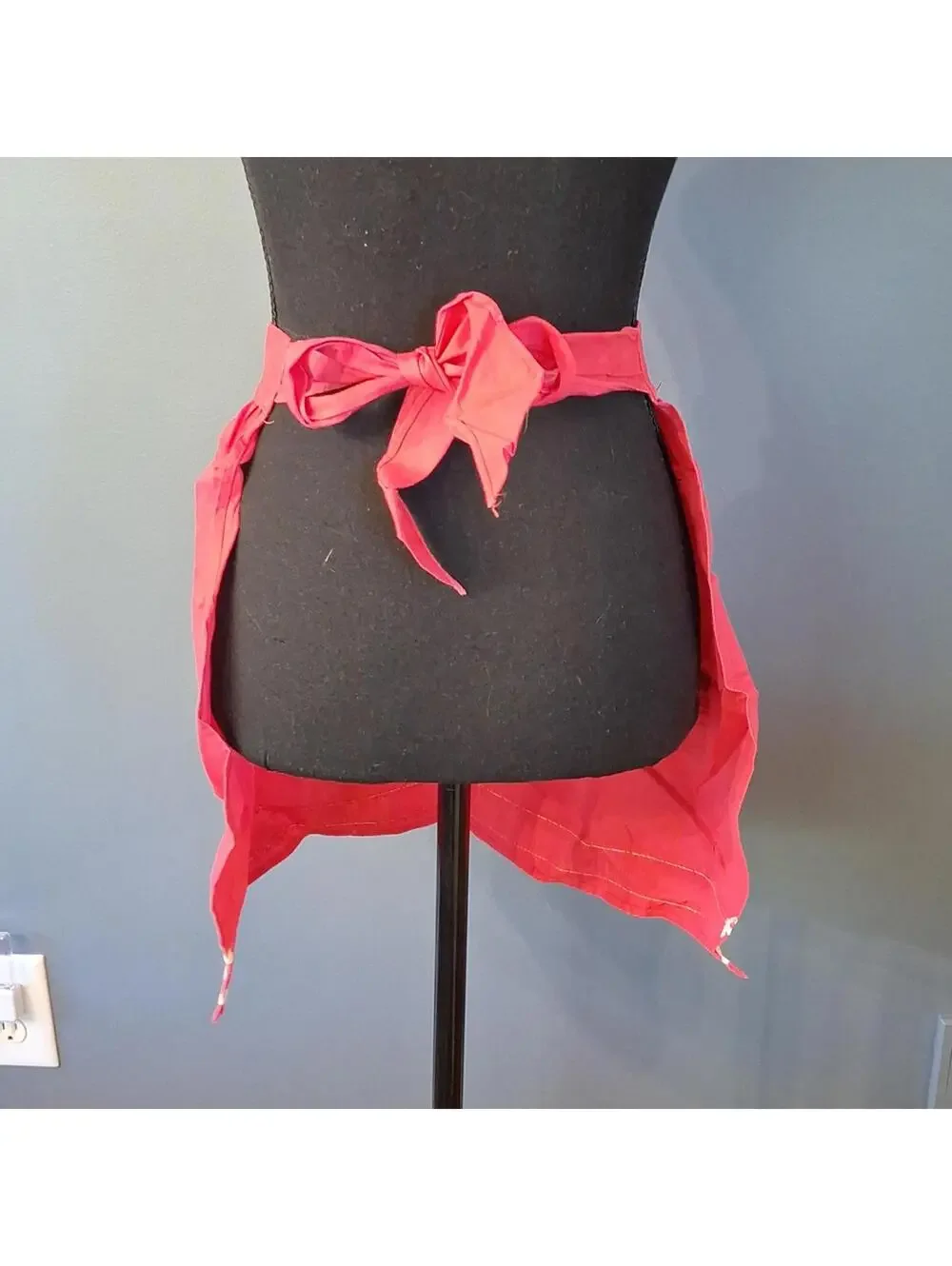 Vintage Handmade Red Apron